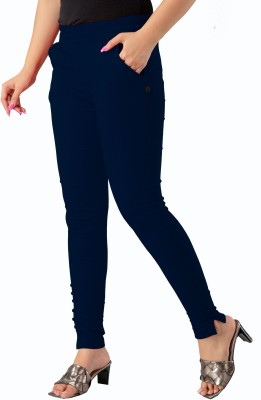 Any Fashion Dark Blue Jegging(Solid)