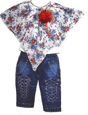 SAMJHO FASHION Baby Girls Casual Top Jeans(red)