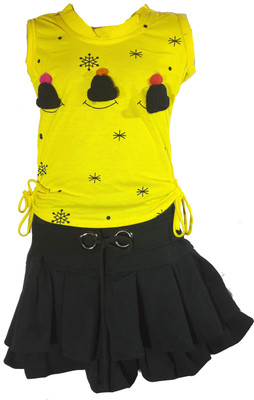 SAMJHO FASHION Baby Girls Casual Top Skirt(yellow)