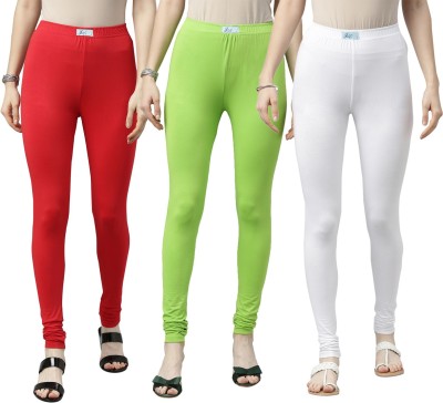 Jcss Churidar  Ethnic Wear Legging(White, Green, Red, Solid)