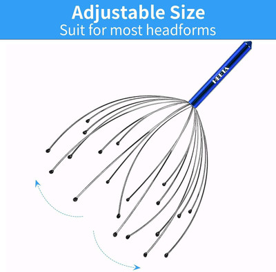 KRIWIN Head Scalp Massager [ PACK OF 1 ] -No Batteries Required Head Massager multicolor Massager(Black)