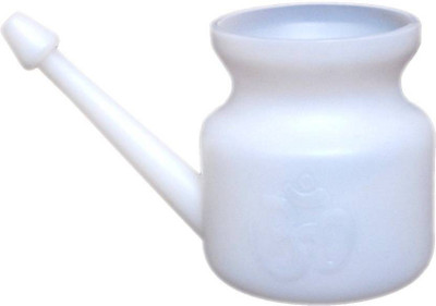 YOGSADHAK Plastic White Neti Pot(500 ml)