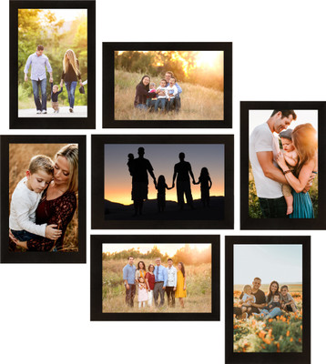 RV SALES Wood Wall Photo Frame(Black, 7 Photo(s), 5x7, 4x6)