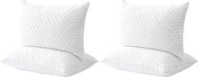 Fancy Walas Microfibre Solid Sleeping Pillow Pack of 4(White)