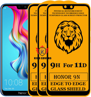 KING COVERS Edge To Edge Tempered Glass for Honor 9N(Pack of 3)