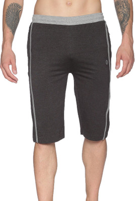 Dollar Solid Men Grey Bermuda Shorts