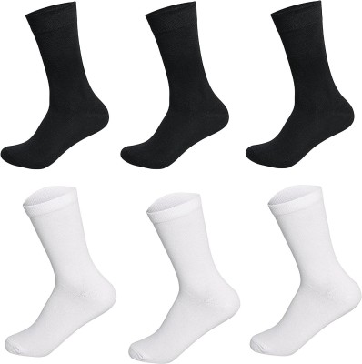 VAPINDIA Men Solid Calf Length, Mid-Calf/Crew(Pack of 6)