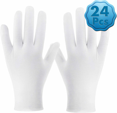 RBSOCK 12 Pair gloves are made of cotton soft and comfortable same every time Golf Gloves(White)
