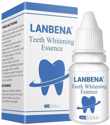 LADECOR LANBENA Cleaning Serum Removes Plaque Stains Teeth Whitening Essence Powder Oral Hygiene Bleaching Dental Tools Toothpaste Teeth Whitening liquid(10 ml)