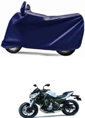 RONISH Waterproof Two Wheeler Cover for Kawasaki(Z650, Blue)