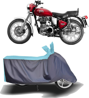 MOTOGENIX Two Wheeler Cover for Royal Enfield(Bullet 350 Twinspark, Blue, Grey)