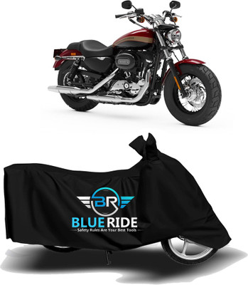 BLOERIDE Two Wheeler Cover for Harley Davidson(1200 Custom, Black)