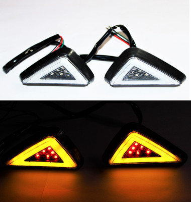 acube mart Front LED Indicator Light for Universal For Bike Universal For Bike(Yellow, Red)