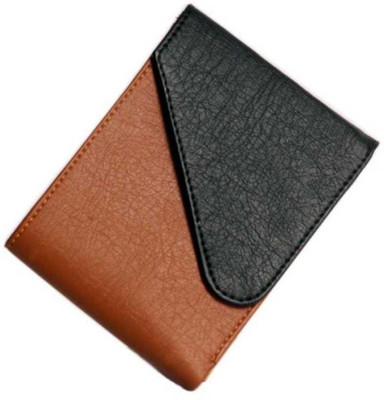 DENNY BLACQ Men Casual Tan, Black Artificial Leather Wallet(5 Card Slots)