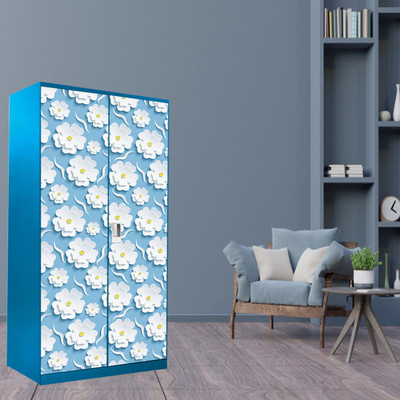 WallDaddy 213 cm WDST-WhiteFLowerAlmira Self Adhesive Sticker(Pack of 1)