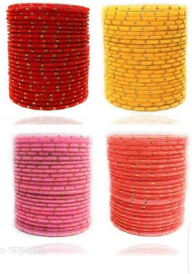 Dreamy Designs Glass Bangle Set(Pack of 96)