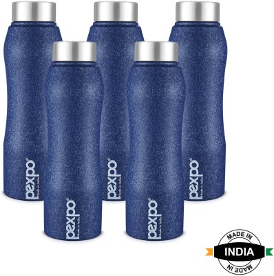 pexpo 1000 ml Fridge and Refrigerator Stainless Steel Water Bottle, Bistro 1000 ml Bottle(Pack of 5, Blue, Steel)