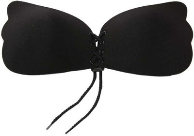 KGDA Women Stick-on Lightly Padded Bra Silicone Push Up Bra Pads(Black Pack of 1)