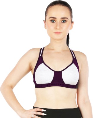 DRAXSTAR TRENDS Women Sports Non Padded Bra(Purple, White)