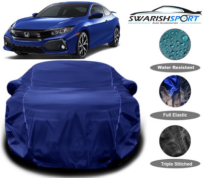 Swarish Car Cover For Honda Civic (With Mirror Pockets)(Blue)