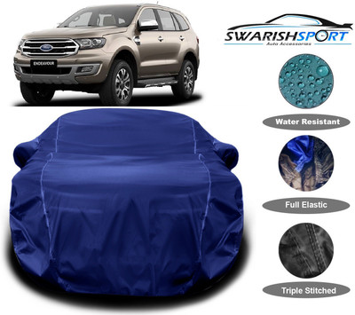 Swarish Car Cover For Ford Endeavour (With Mirror Pockets)(Blue)