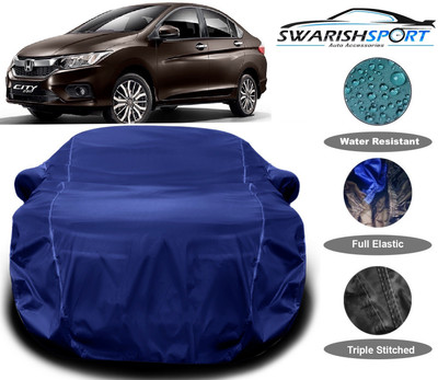 Swarish Car Cover For Honda City ZX (With Mirror Pockets)(Blue)