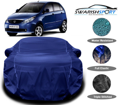 Swarish Car Cover For Tata Indica Vista (With Mirror Pockets)(Blue)