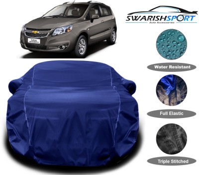 Swarish Car Cover For Chevrolet Sail Hatchback (With Mirror Pockets)(Blue)