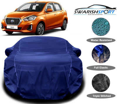 Swarish Car Cover For Datsun Go (With Mirror Pockets)(Blue)