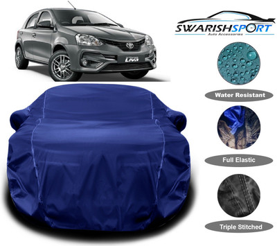 Swarish Car Cover For Toyota Etios Liva (With Mirror Pockets)(Blue)