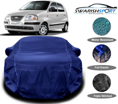 Swarish Car Cover For Hyundai Santro Xing (With Mirror Pockets)(Blue)