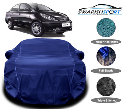 Swarish Car Cover For Tata Manza (With Mirror Pockets)(Blue)