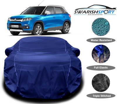 Swarish Car Cover For Maruti Suzuki Vitara Brezza (With Mirror Pockets)(Blue)