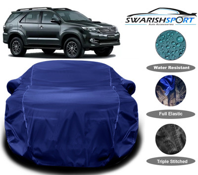 Swarish Car Cover For Toyota Fortuner Old (With Mirror Pockets)(Blue)