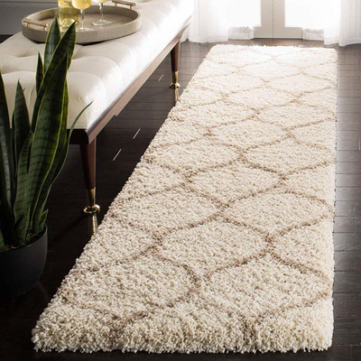 Benchmark Beige Wool Runner(2 ft,  X 5 ft, Rectangle)