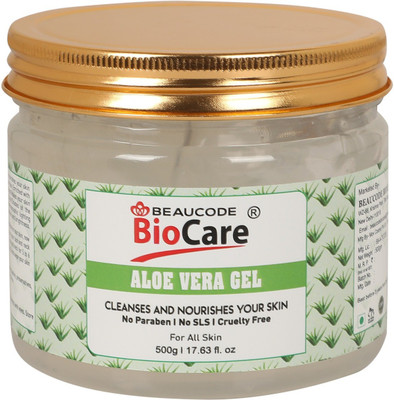 BEAUCODE BioCare Aloe Vera Gel ( Transparent ) Face And Body Gel(500 g)