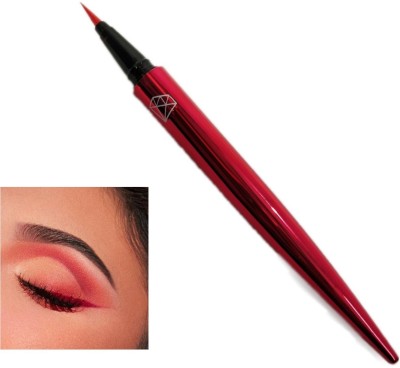 THTC Shiny Diamond Liquid Red Eyeliner for Long Lasting Stay & Smudge Proof 1.5 g(RED)