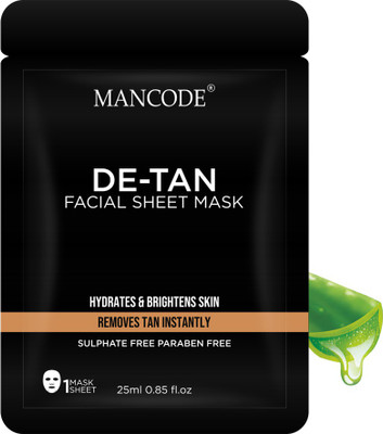 MANCODE De-Tan Facial Sheet Mask, 25ml (25 ml)(25 ml)