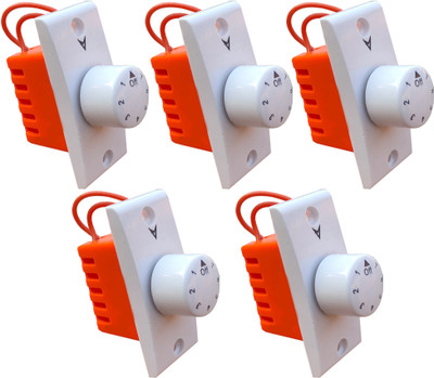 Hiru SWITCH 7 STEP - 5 PCS Simple FAN REGULATOR for Home & Office Step-Type Button Regulator