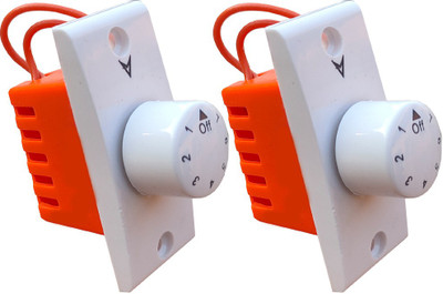 Hiru SWITCH 7 STEP - 2 PCS Simple FAN REGULATOR for Home & Office Step-Type Button Regulator