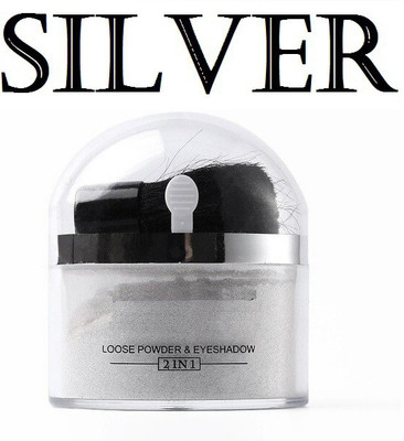 Latixmat SHIMMERY SHINY GLOW ILLUMINATOR MAKEUP BASED POWDERY SILVER HIGHLIGHTER Highlighter(SILVER)