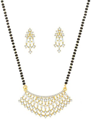 Pihoo Enterprise Alloy Gold-plated White, Black Jewellery Set(Pack of 1)