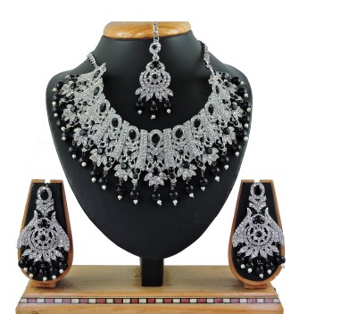 VATSALYA creation Alloy Gold-plated Black Jewellery Set(Pack of 1)
