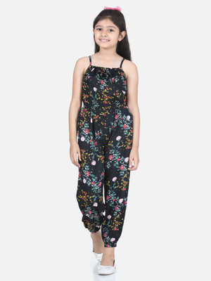 STYLESTONE Floral Print Girls Jumpsuit
