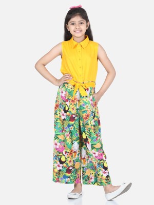 STYLESTONE Floral Print Girls Jumpsuit