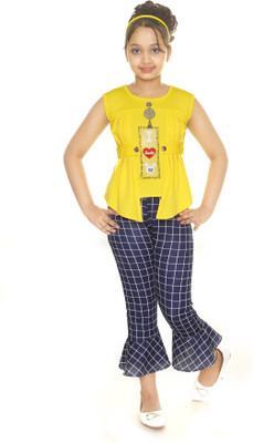 Fashion Garments Baby Girls Goofy Party(Festive) Jumpsuit Top(YELLOW)