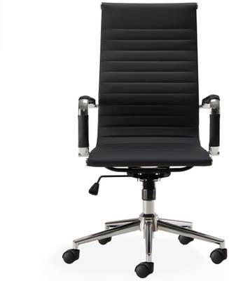 Finch Fox PU Leather Revolving High Back Conference Office Desk Chair with Arms in Black Color Leatherette Office Arm Chair  (Black, DIY(Do-It-Yourself))