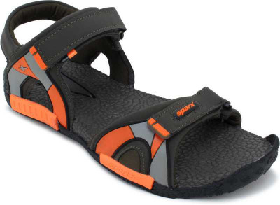 Sparx SS 482 Men Flats(Black, Orange , 6)
