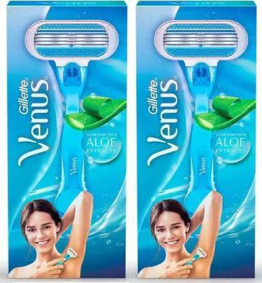 Venus Aloe Extract Razor 2Pcs.., Women(Pack of 2)