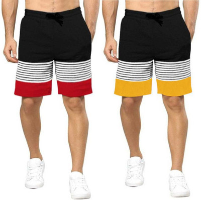 Plus91 Striped Men Multicolor Regular Shorts